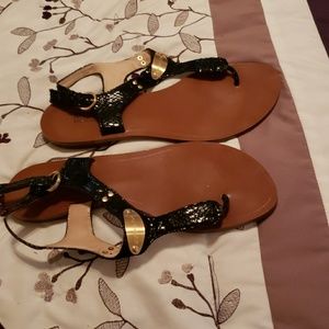 Black Michael Kors thong sandals